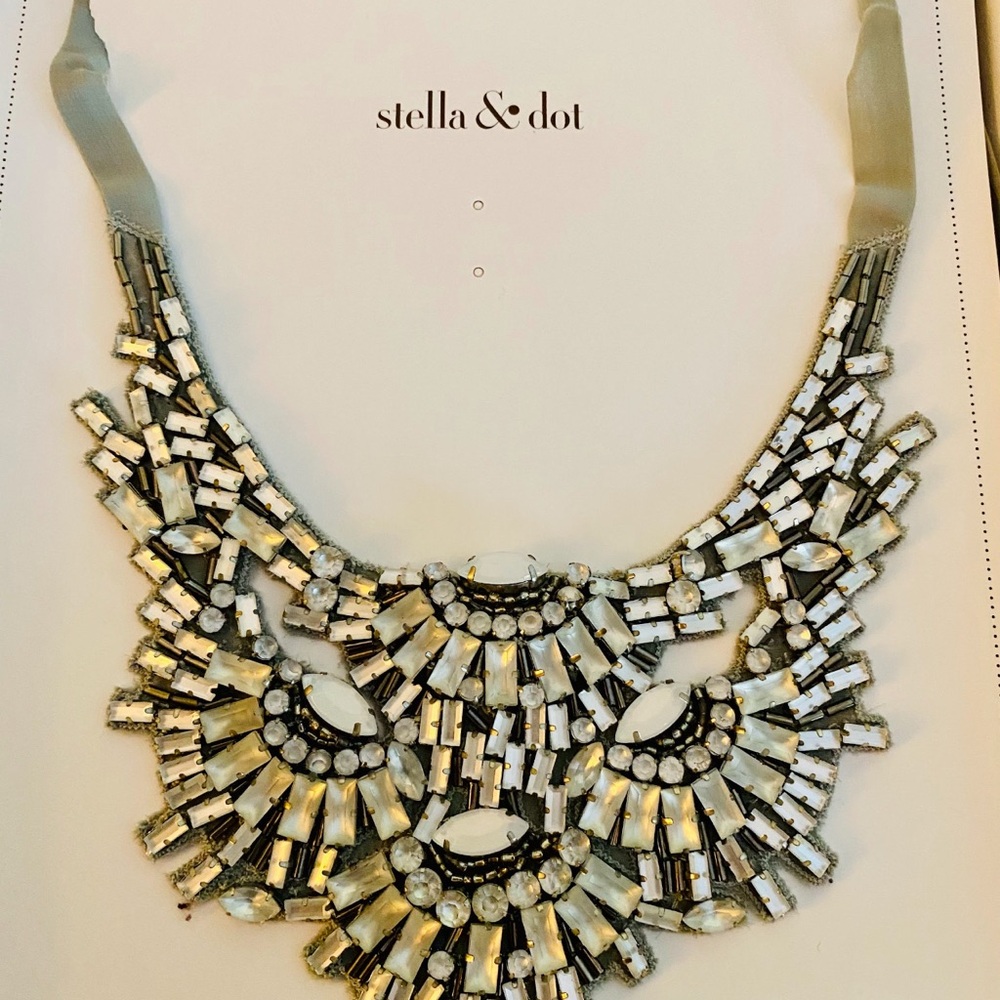 Stella & Dot Crystal and Silver Necklace